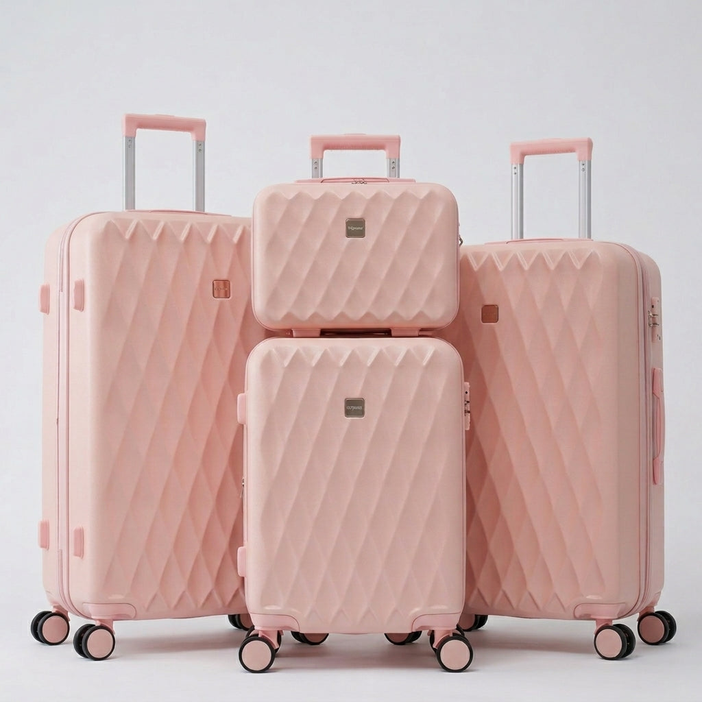 Pack 4 Valise Rose Rigide