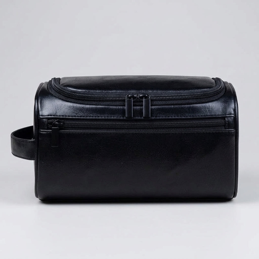 Trousse de toillette En Cuir Compact