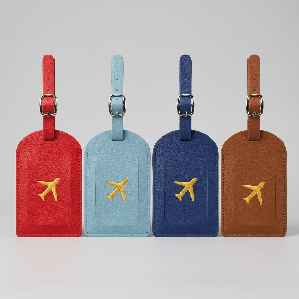Étiquette de bagage Cuir