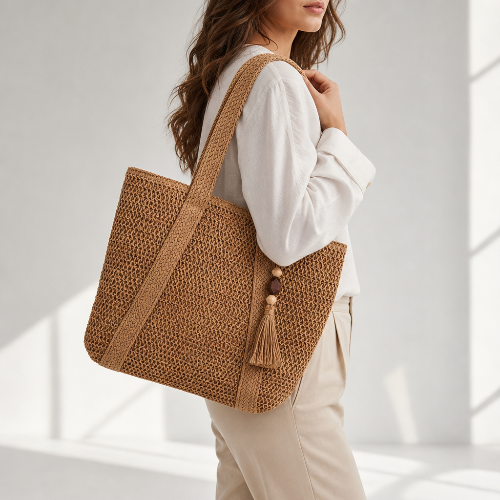 Grand Sac Tressé De Vacance