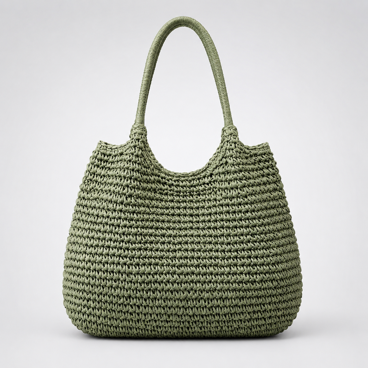 Sac En Paille Vintage Tressé