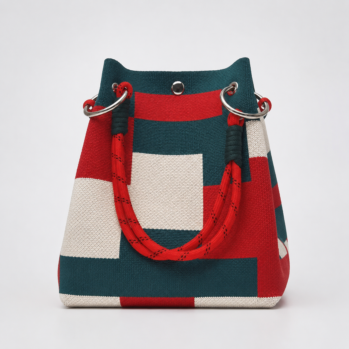 Sac Weekend Tricoté Rétro Multicolore