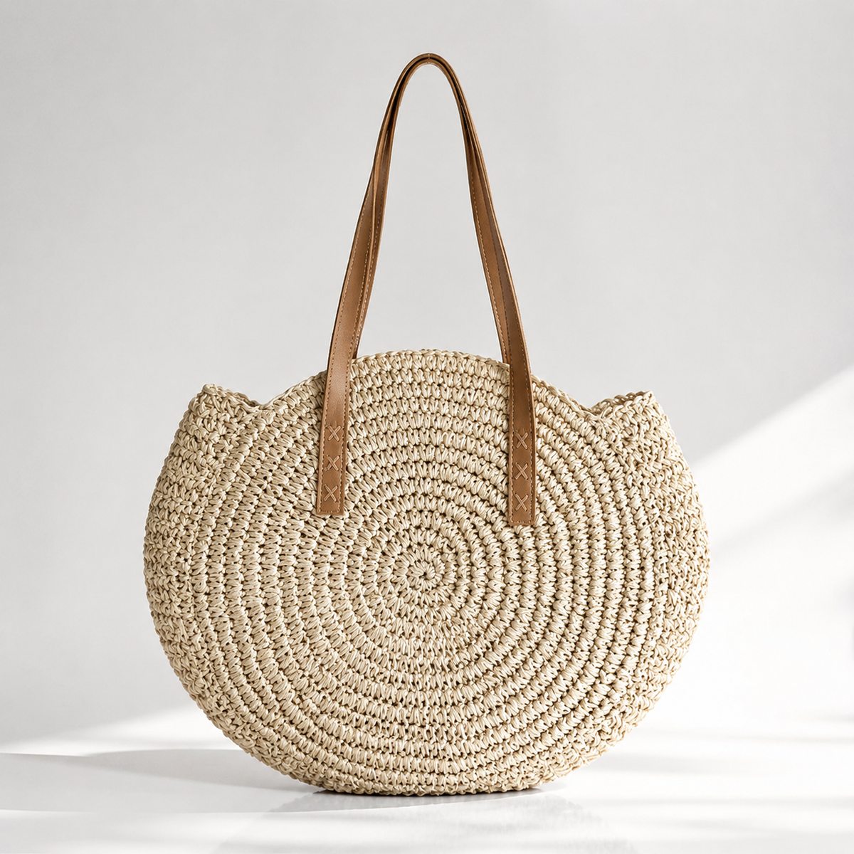 Sac De Plage Rond En Paille