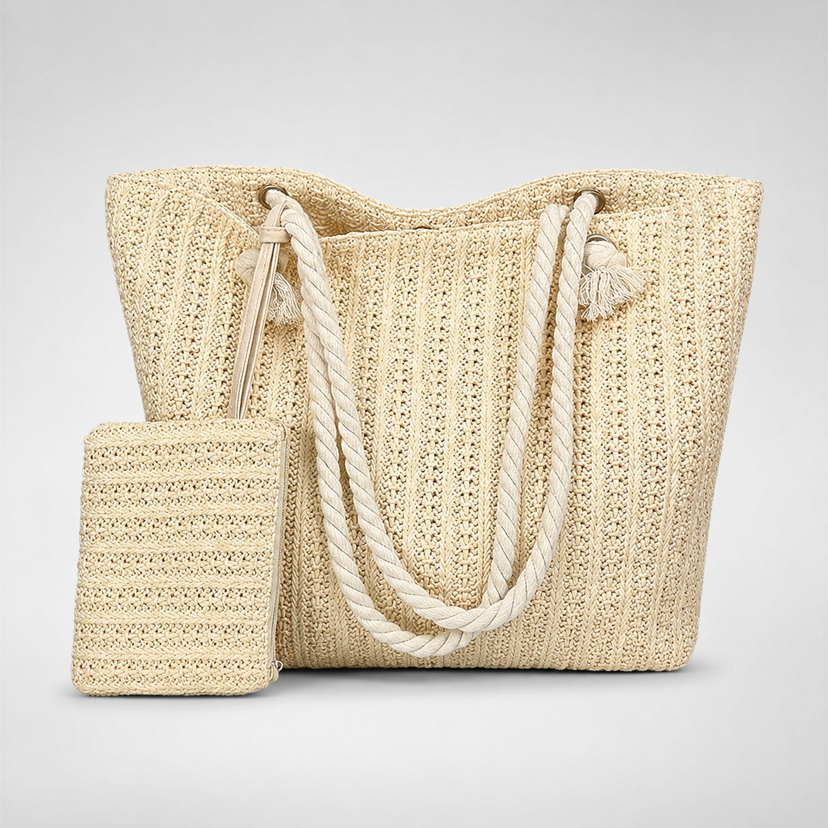 Sac weekend paille tressé plage