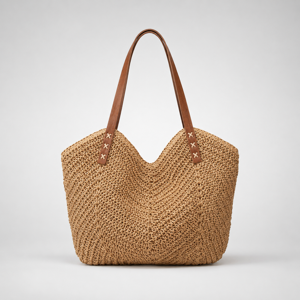 Sac de Plage Paille Tressé